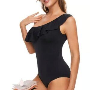 Black Swimsuit Period Leak Proof One Shoulder Size XL (16/18) NWOT #M-368